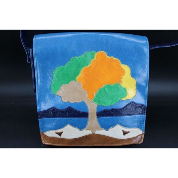 We Are One Vintage Patchwork Leather Cross Body As Shown On Canvas Clothier - Picture 2 of 8